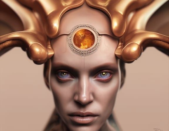 Three-Headed Portrait in Surrealist Style