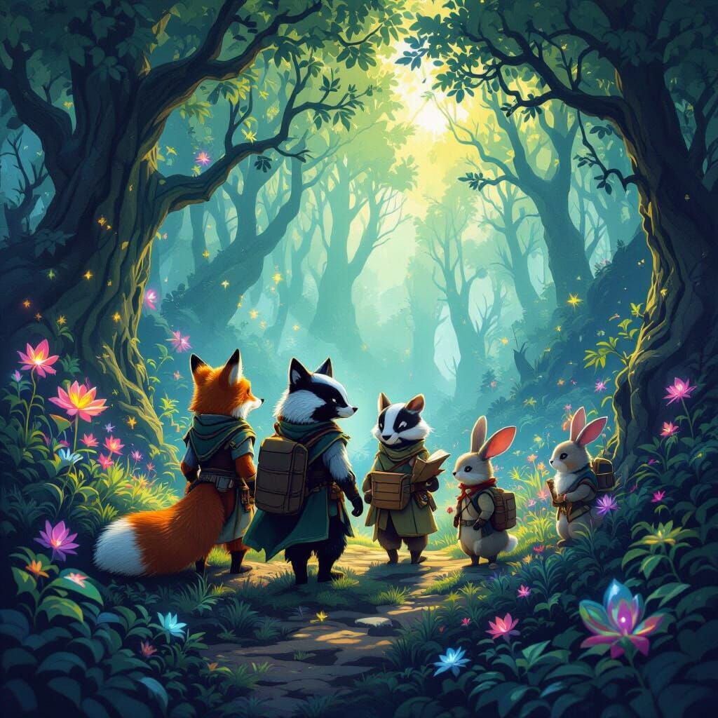 Woodland Creatures' Magical Forest Quest Film Poster