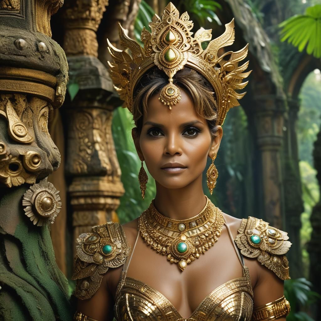Halle Berry as Shakti in Gaudi Temple Ruins