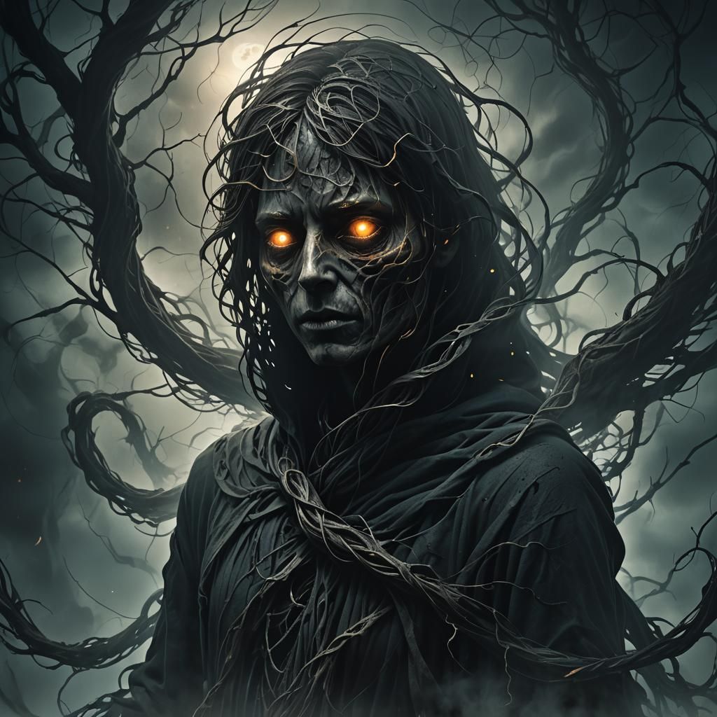 Ethereal Figure in Dark Fantasy Digital Art