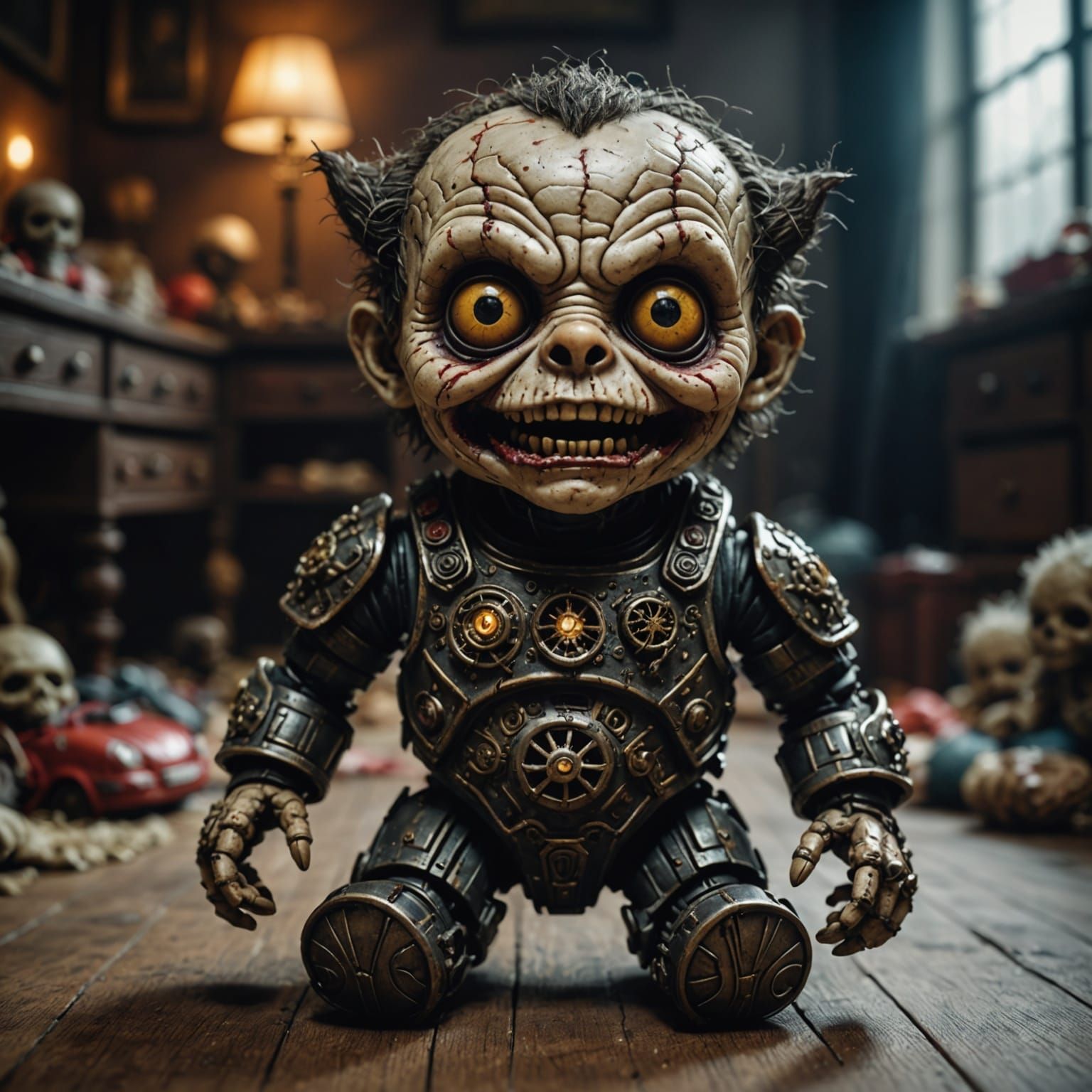 Hyperrealistic Scary Toy in High Definition