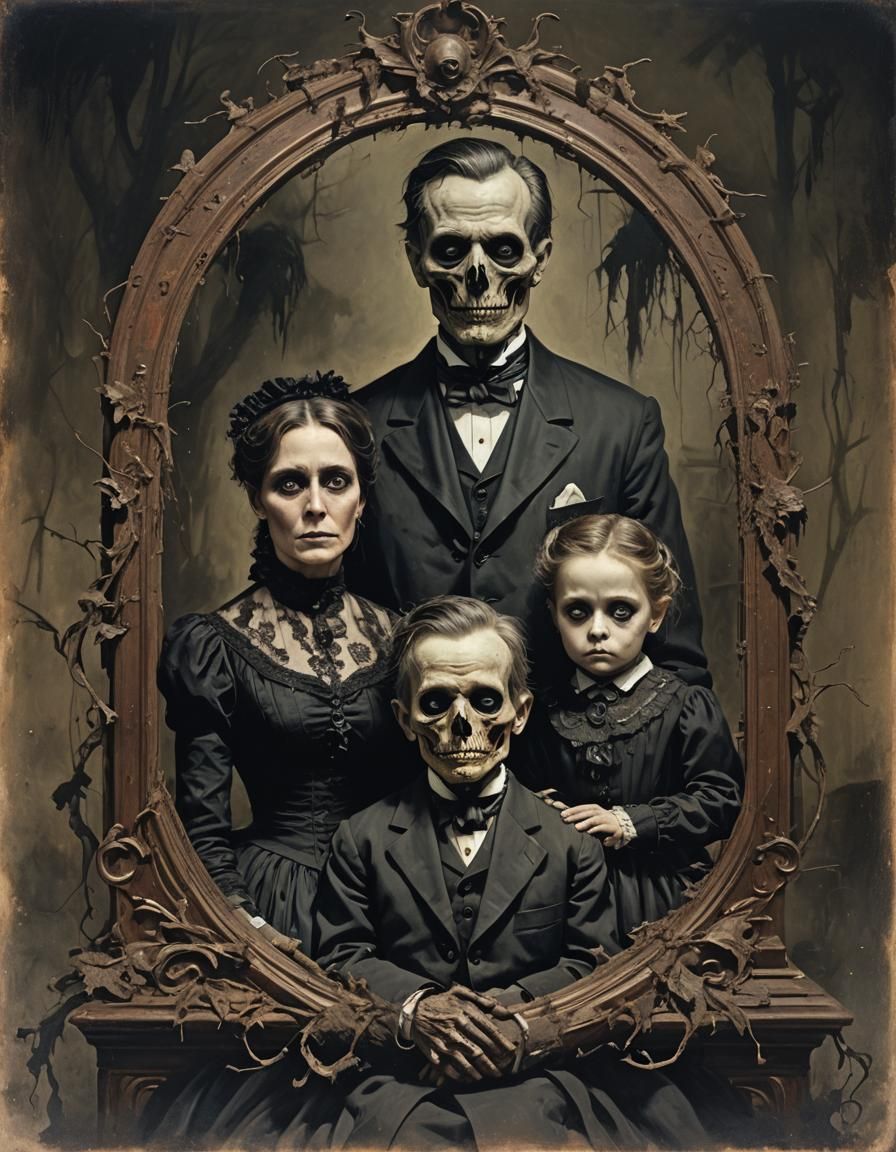 Sinister Victorian Post-Mortem Family Portrait