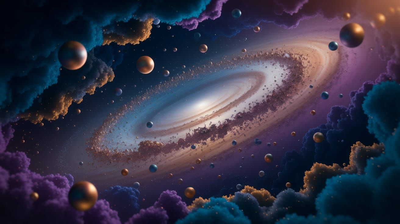 Surreal Cosmic Dreamscape in Vibrant Hues