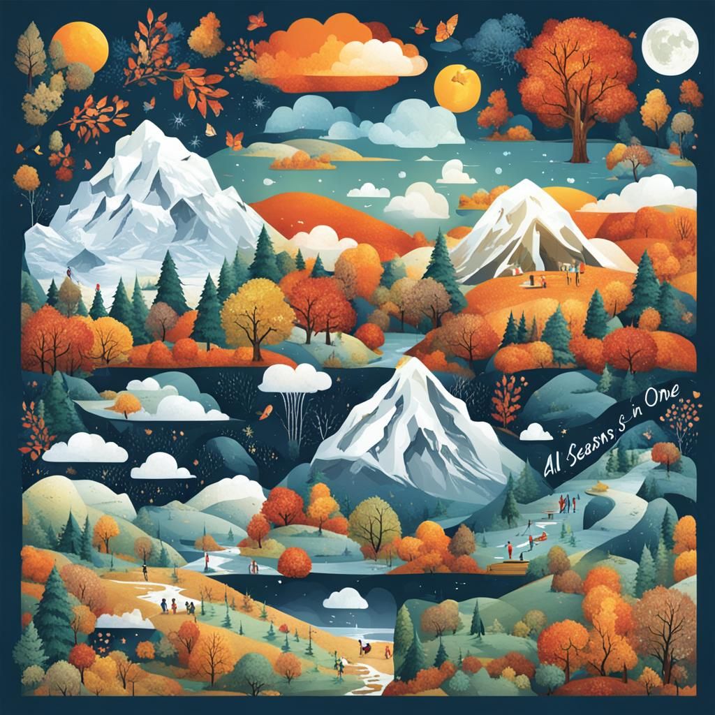 All Seasons Blended Together in One Image
