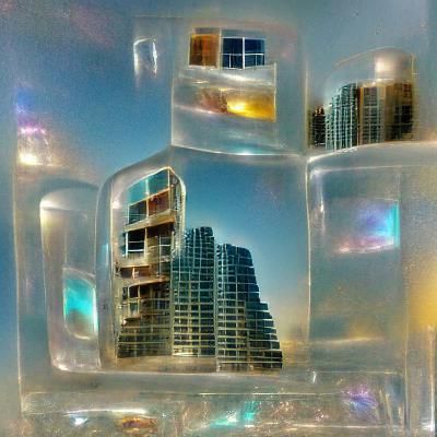 Empty Glass Condominium in Liminal Space