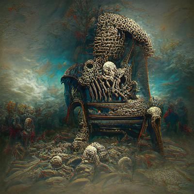 Skull Throne in High Definition Horror Style