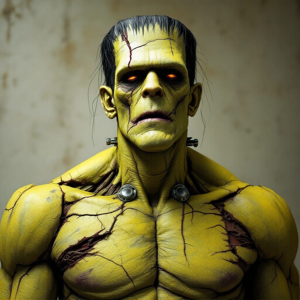 Grotesque Frankenstein's Monster with Towering Stature