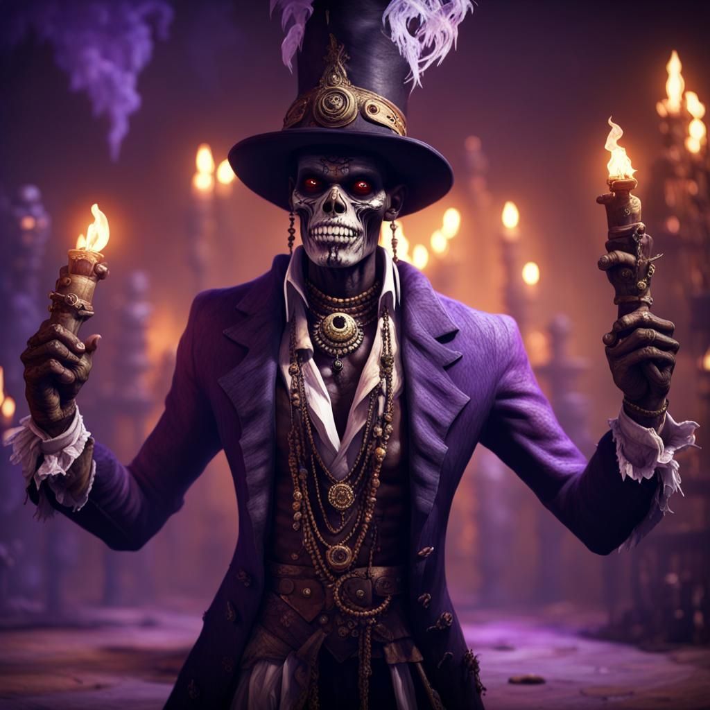Baron Samedi in purple suit