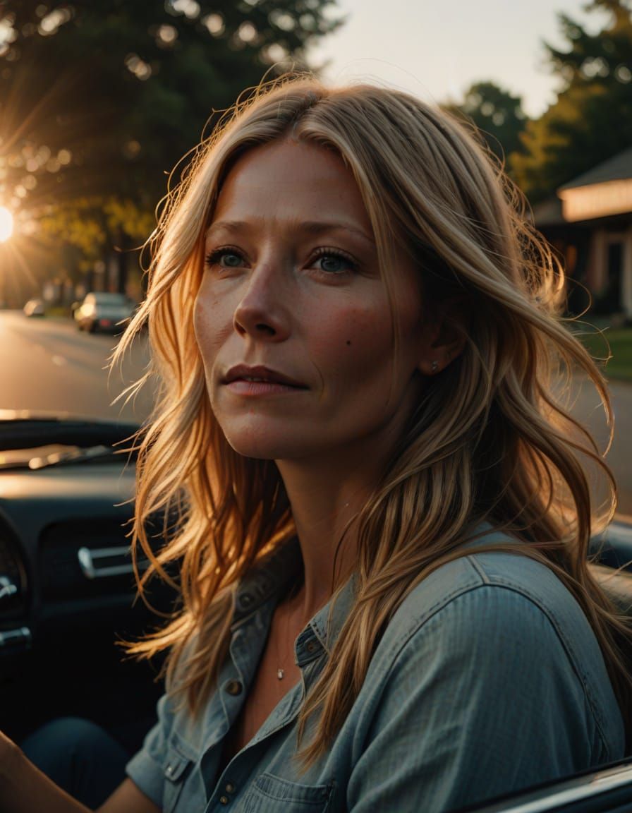Gwyneth Paltrow in a Cinematic Sunset Drive