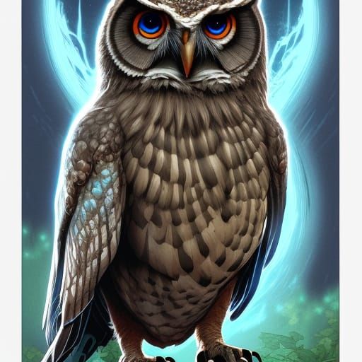 Giant Owl Witches in Comic Book Art