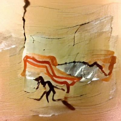 Ancient Cave Painting of Scotch Tape Roll