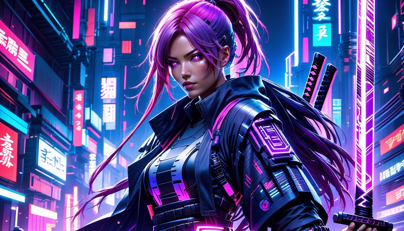 Cyberpunk themed Ronin