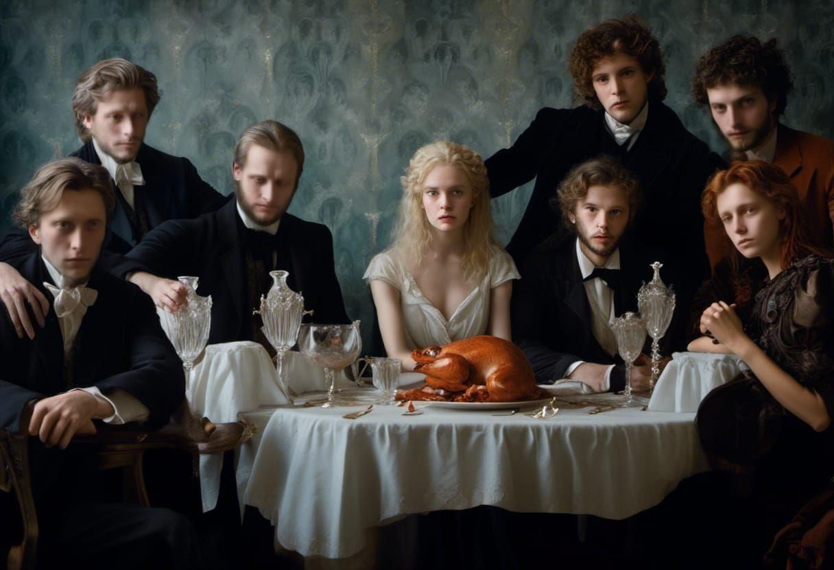 Alien Party in Surrealist Style