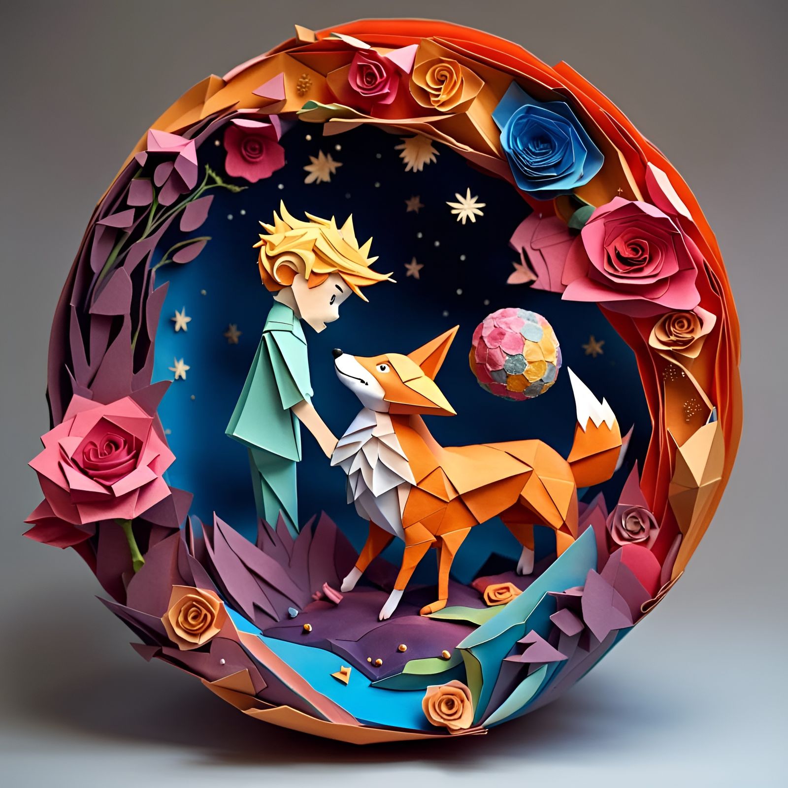The Little Prince (origami / kirigami)