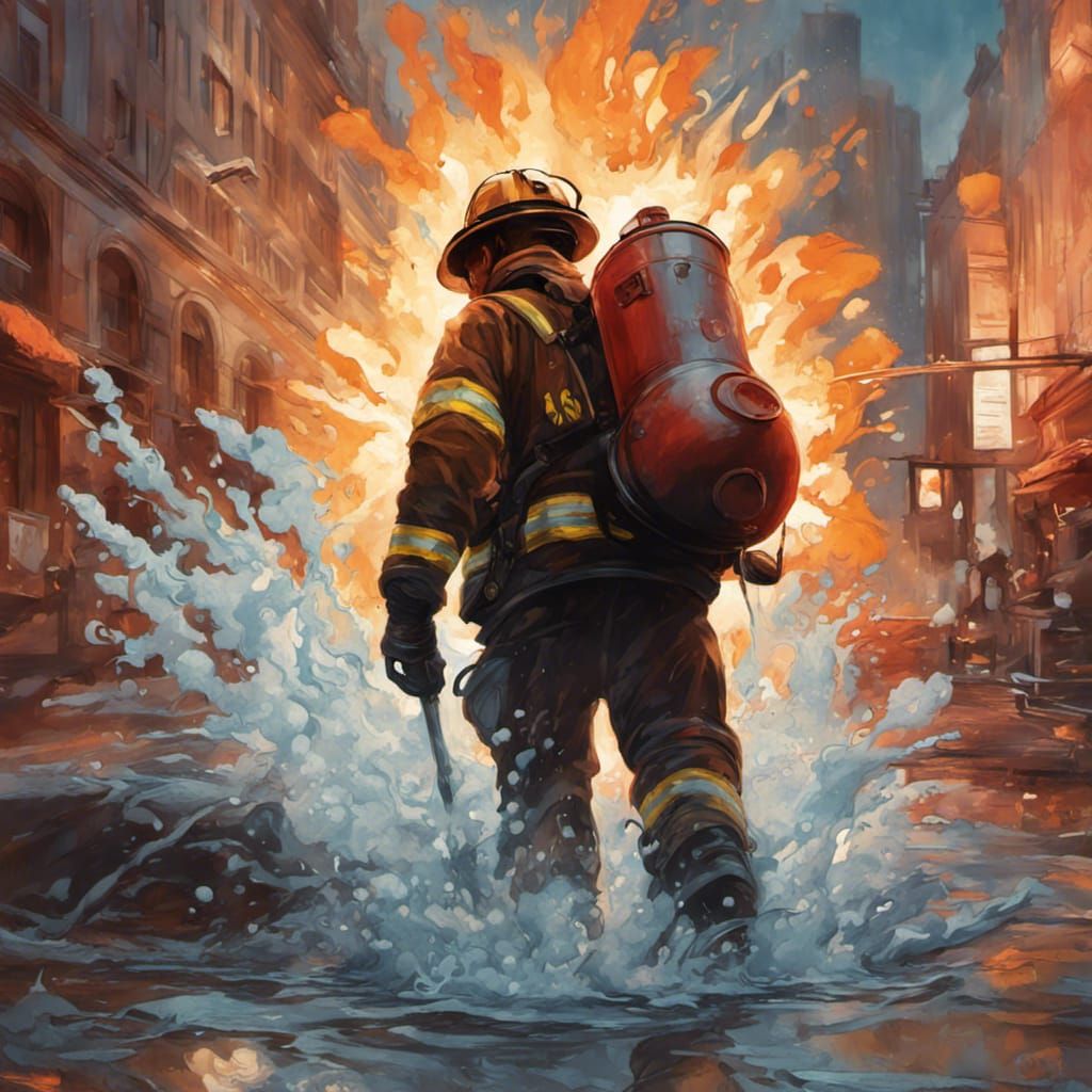 Firefighter Hero - Going into The Fire