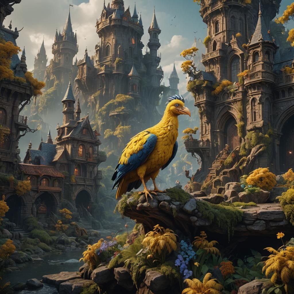 Detailed Matte Painting of Big Bird