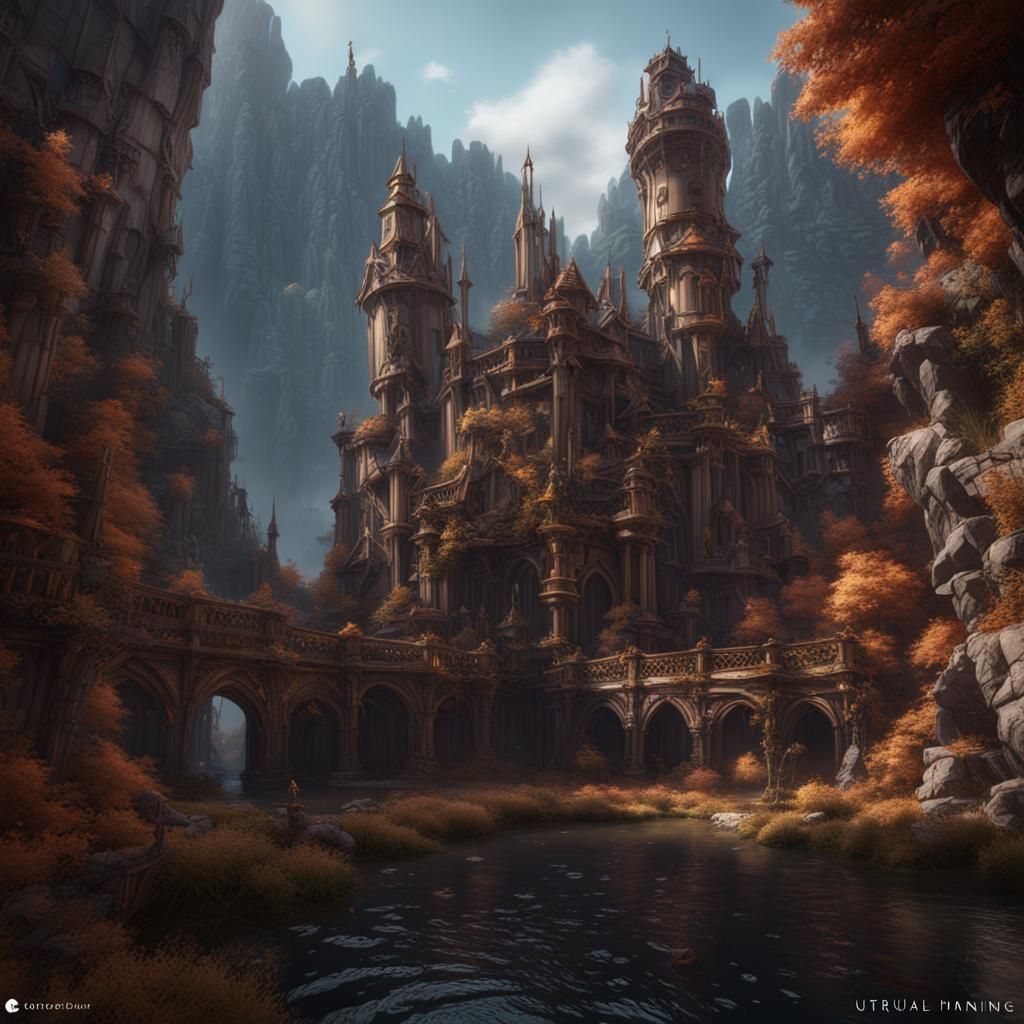 Fantastical Matte Painting in Deep Color