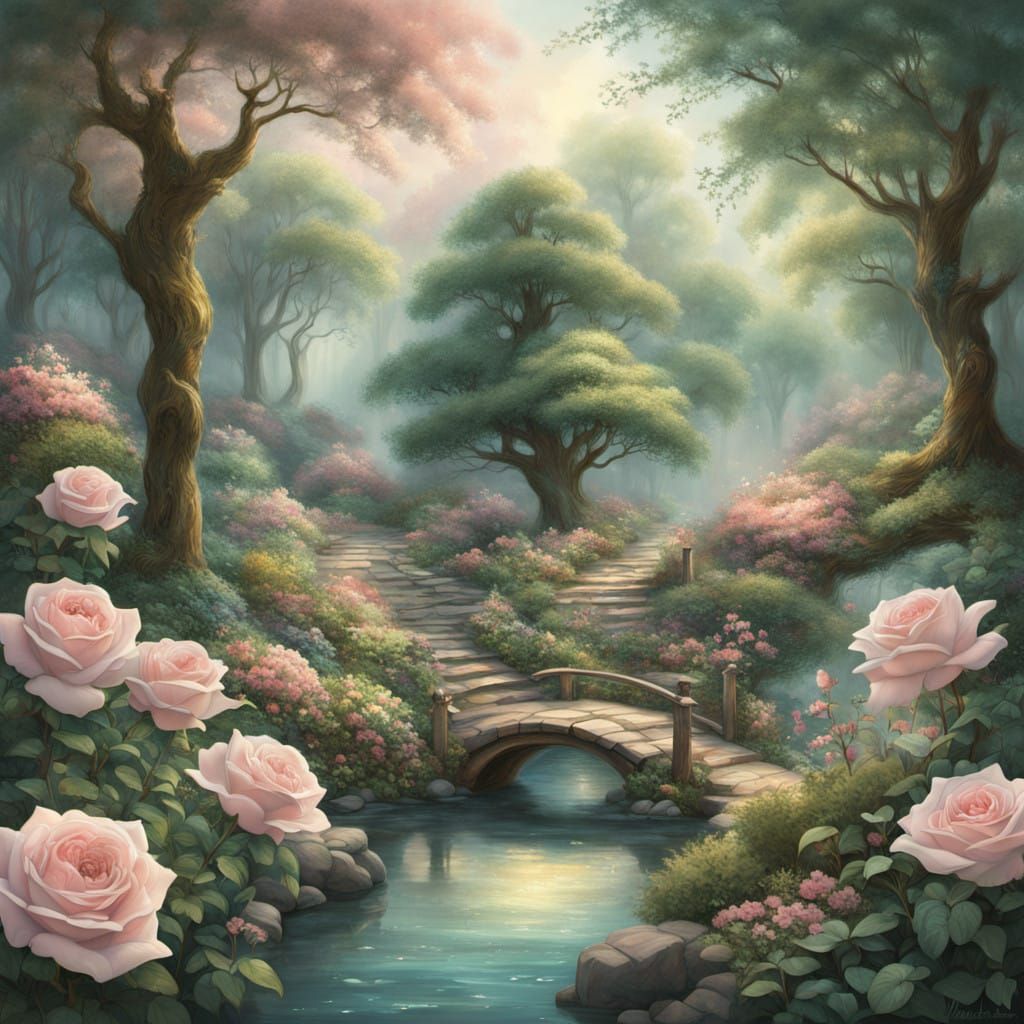 Whimsical Paradise in Dreamlike Hyperdetail