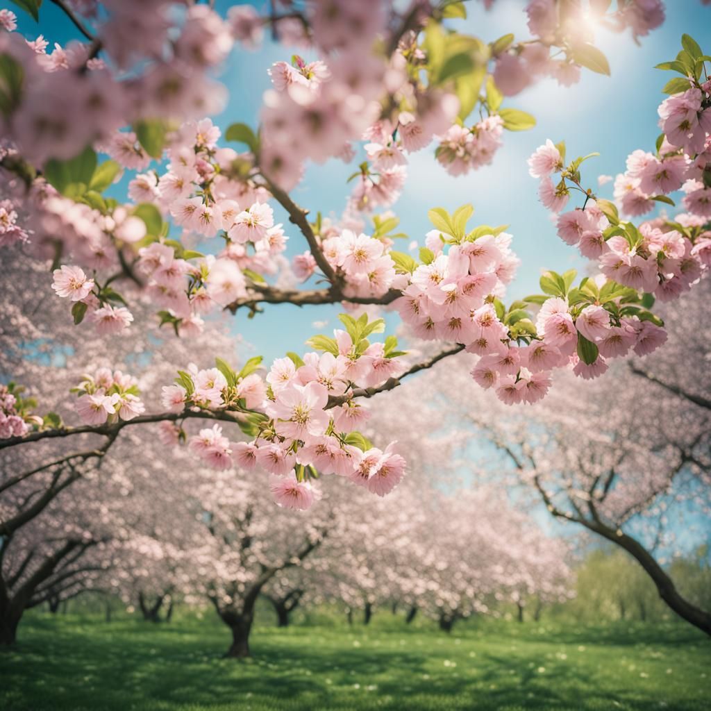 Dreamy Cherry Blossoms in Soft Focus