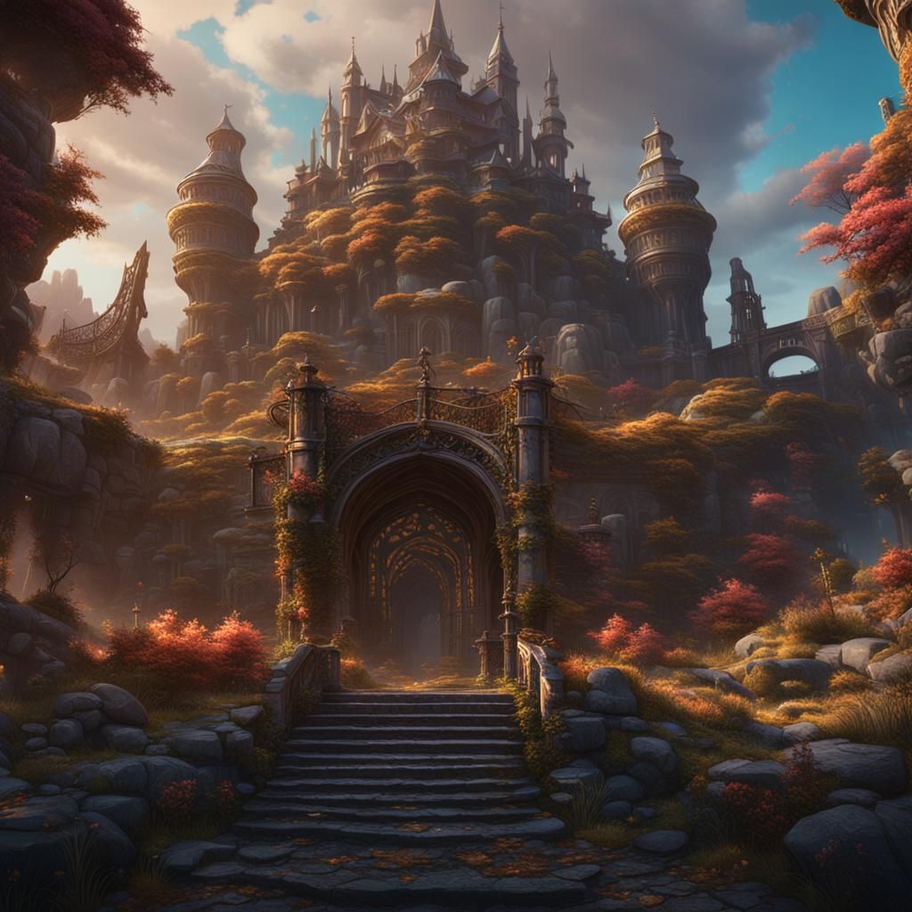 Fantastical Matte Painting in Deep Color