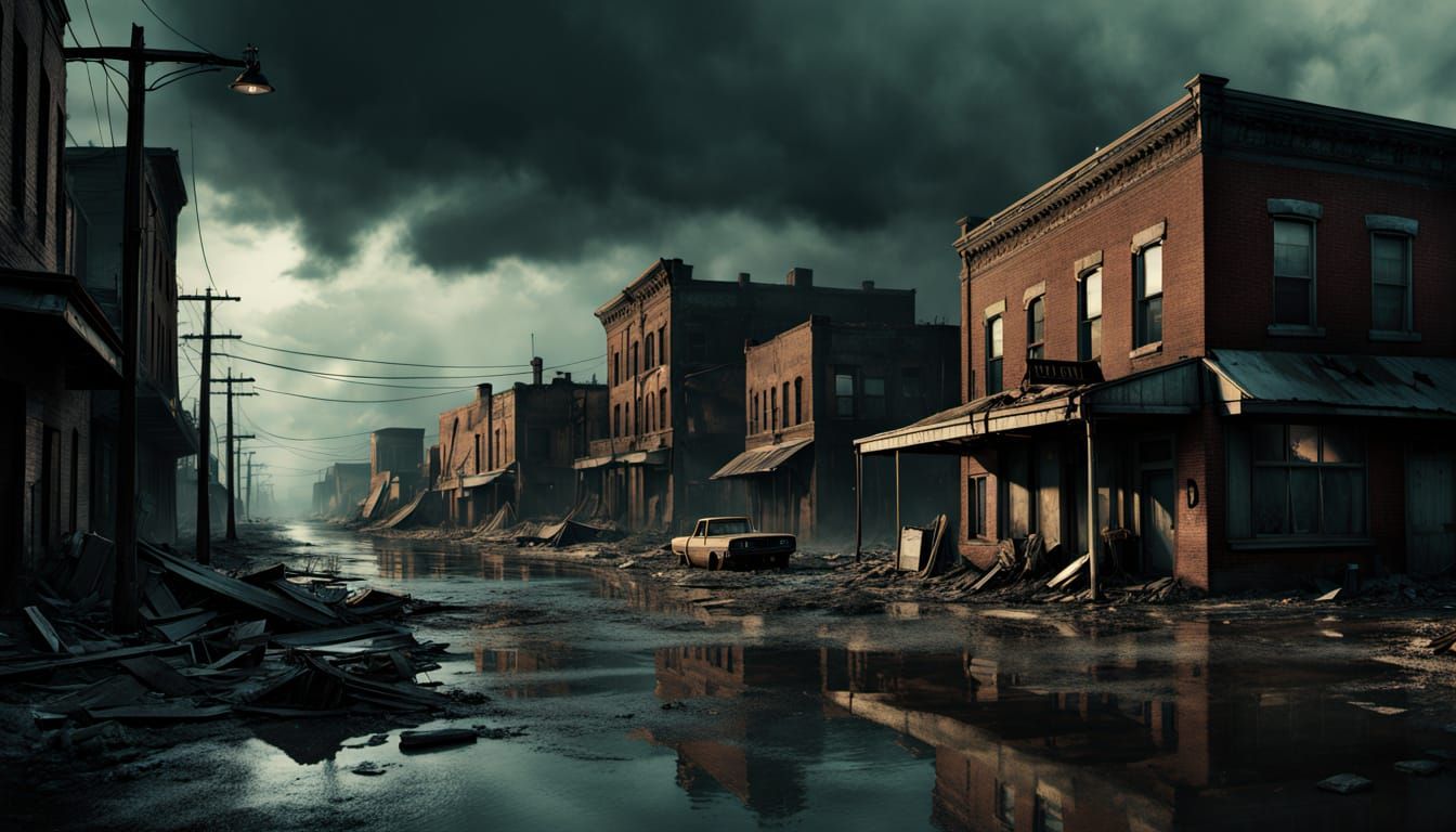 Post-Apocalyptic Southern City in Ruins