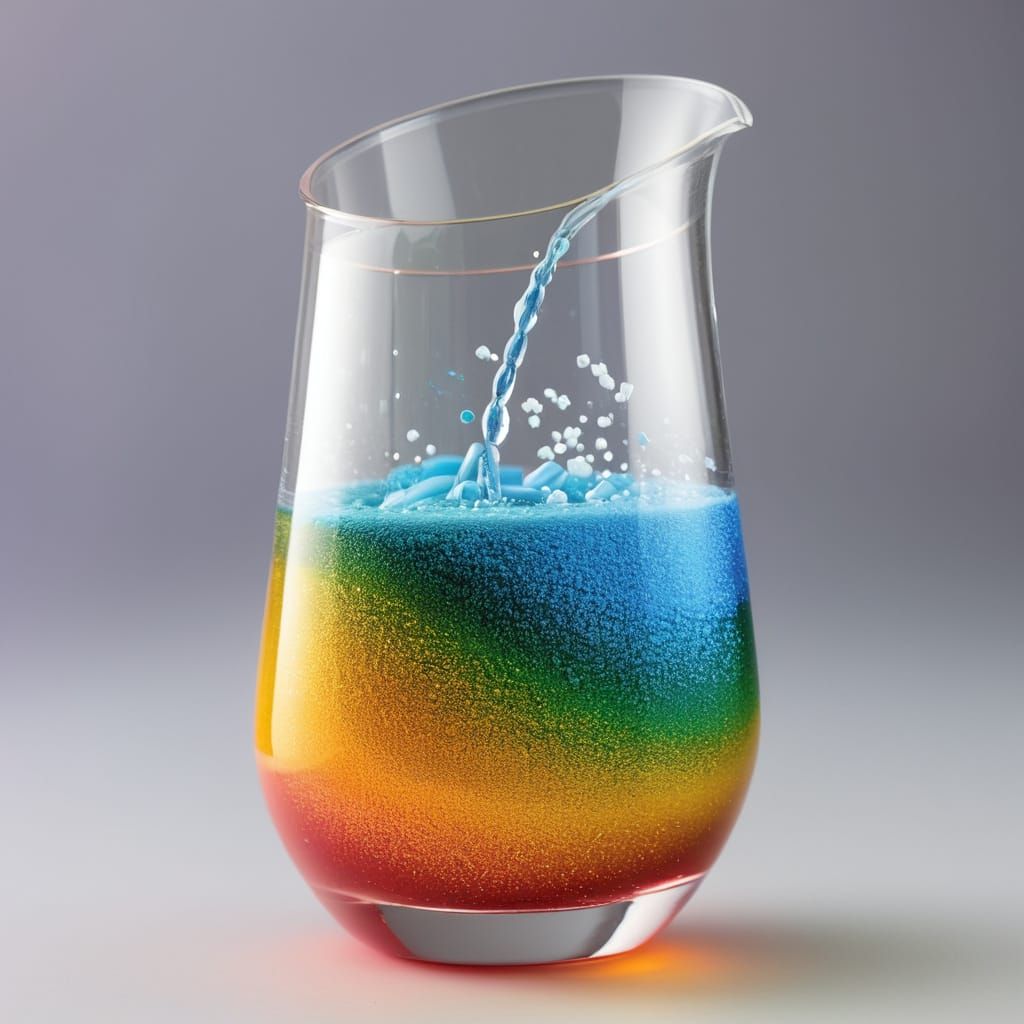 Glass Chemistry Mixture in Effervescent Splendor