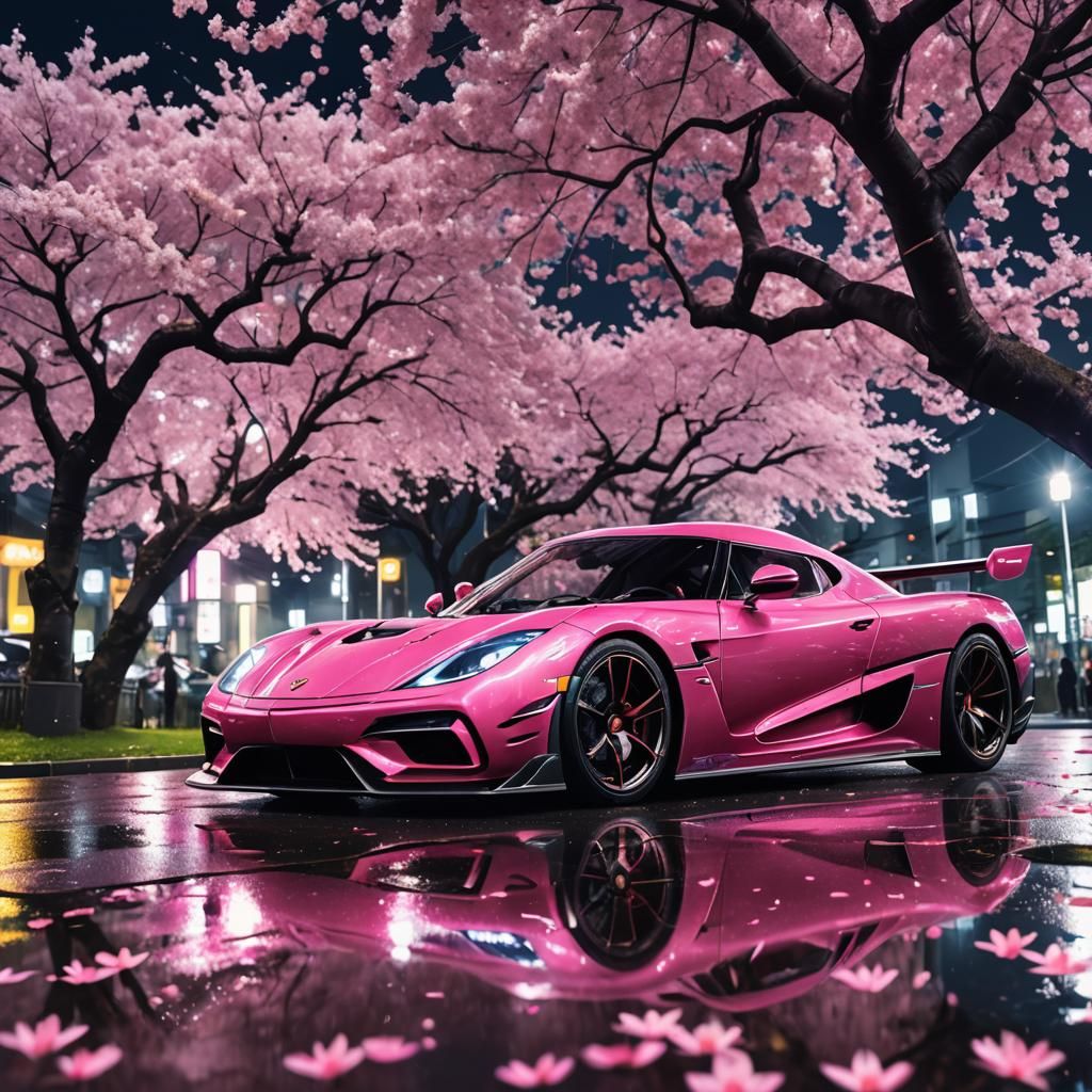 Koenigsegg Jesko in Tokyo: Pop Art Watercolor