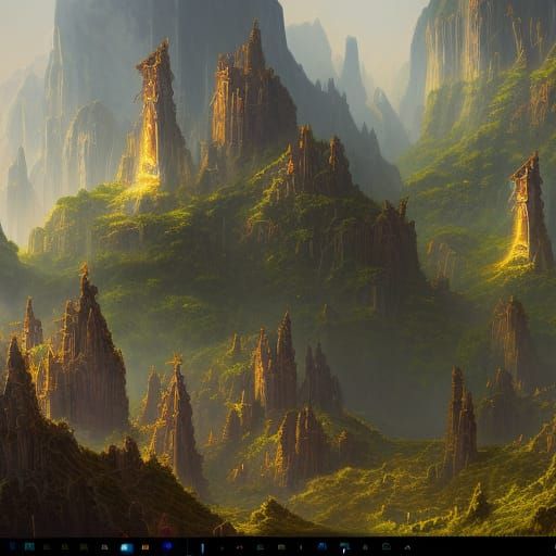 Fantastical Matte Painting in Deep Color