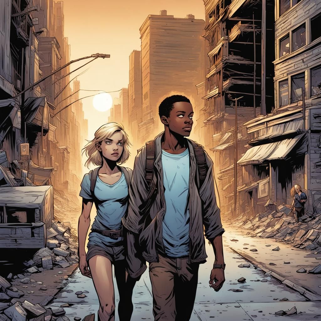 Post-Apocalyptic Stroll: Comic Book Art