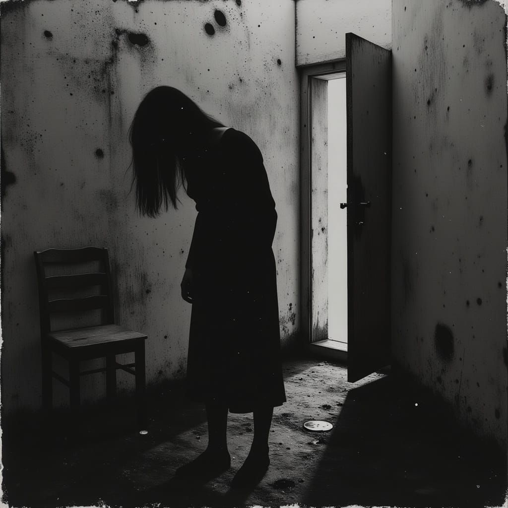 Isolated Figure in a Dramatic, Film-Graded Setting