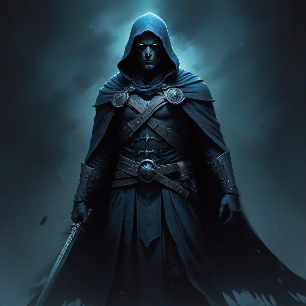 Grimdark Scene in Blue