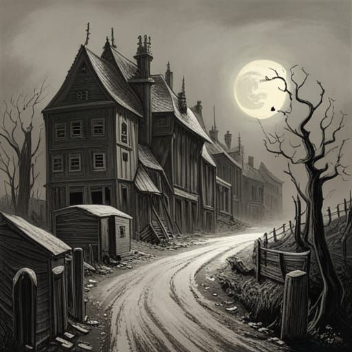 Eerie Road Inspired by Gustave Doré