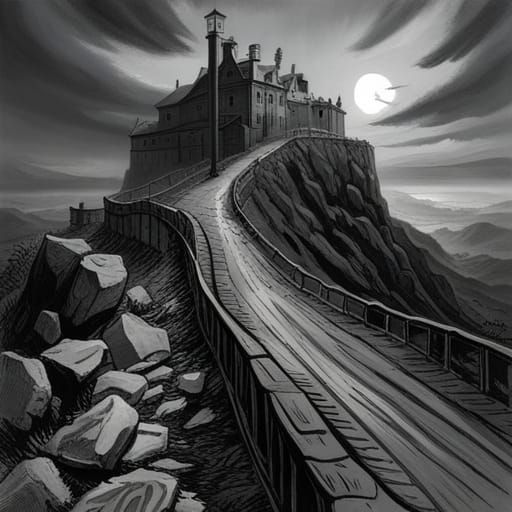 Eerie Road Inspired by Gustave Doré