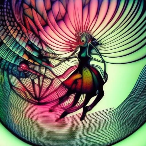 Retrofuturistic Holographic Skull in Synthwave Style