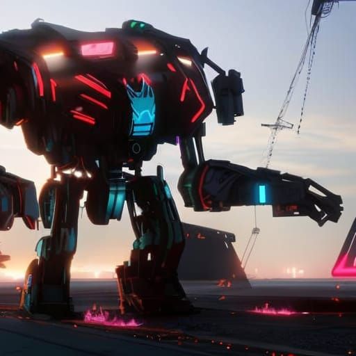 Battletech Clan Omnimech in Intense Battle Scene