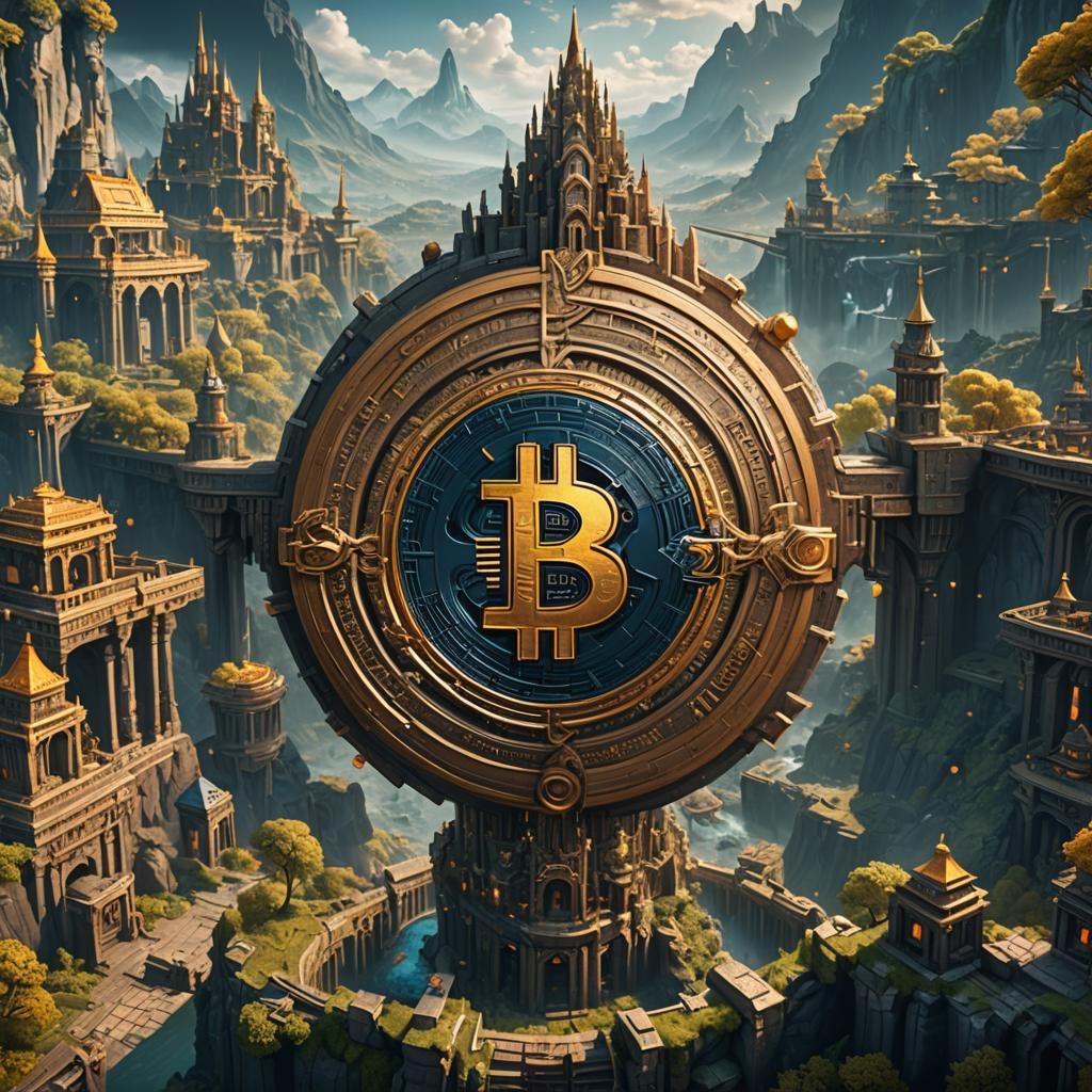 Crypto Kingdom: Blockchain Fantasy Concept Art