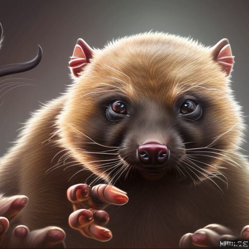 Cute Tasmanian Devil Portrait in Cartoon Style