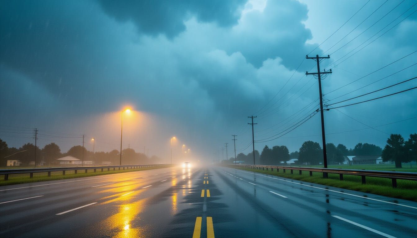 Dramatic Rainstorm Captured in Cinematic Photograph