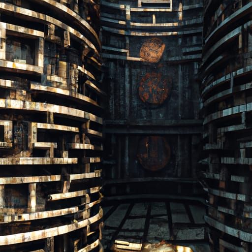 Gigantic Steampunk Book Labyrinth