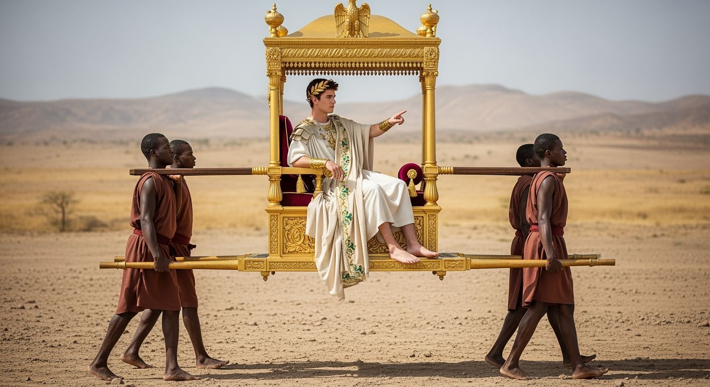 Young Emperor on Imperial Sedan Throne