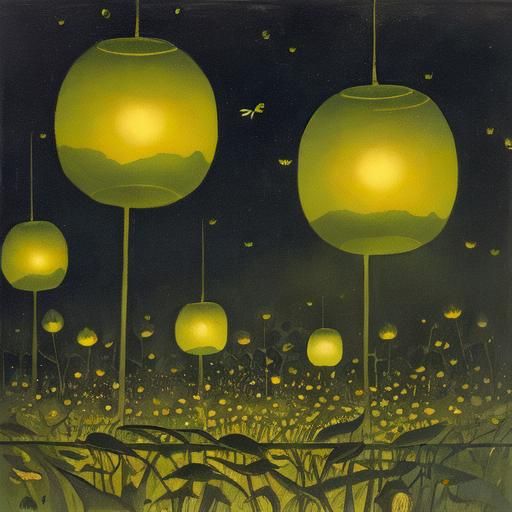 Surreal Fireflies Light Waterloo Battlefield