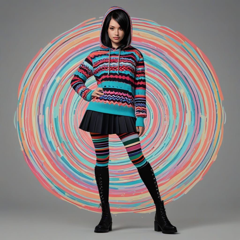 Vanellope in Whimsical Candy-Themed Fractal Landscape