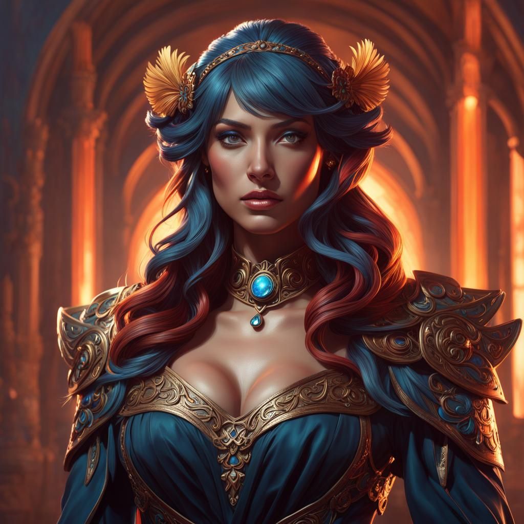 Detailed Portrait with Dynamic Lighting