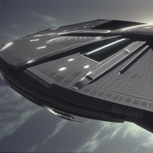 Battlestar Galactica Reimagined: A 1960s Spacecraft Portrait