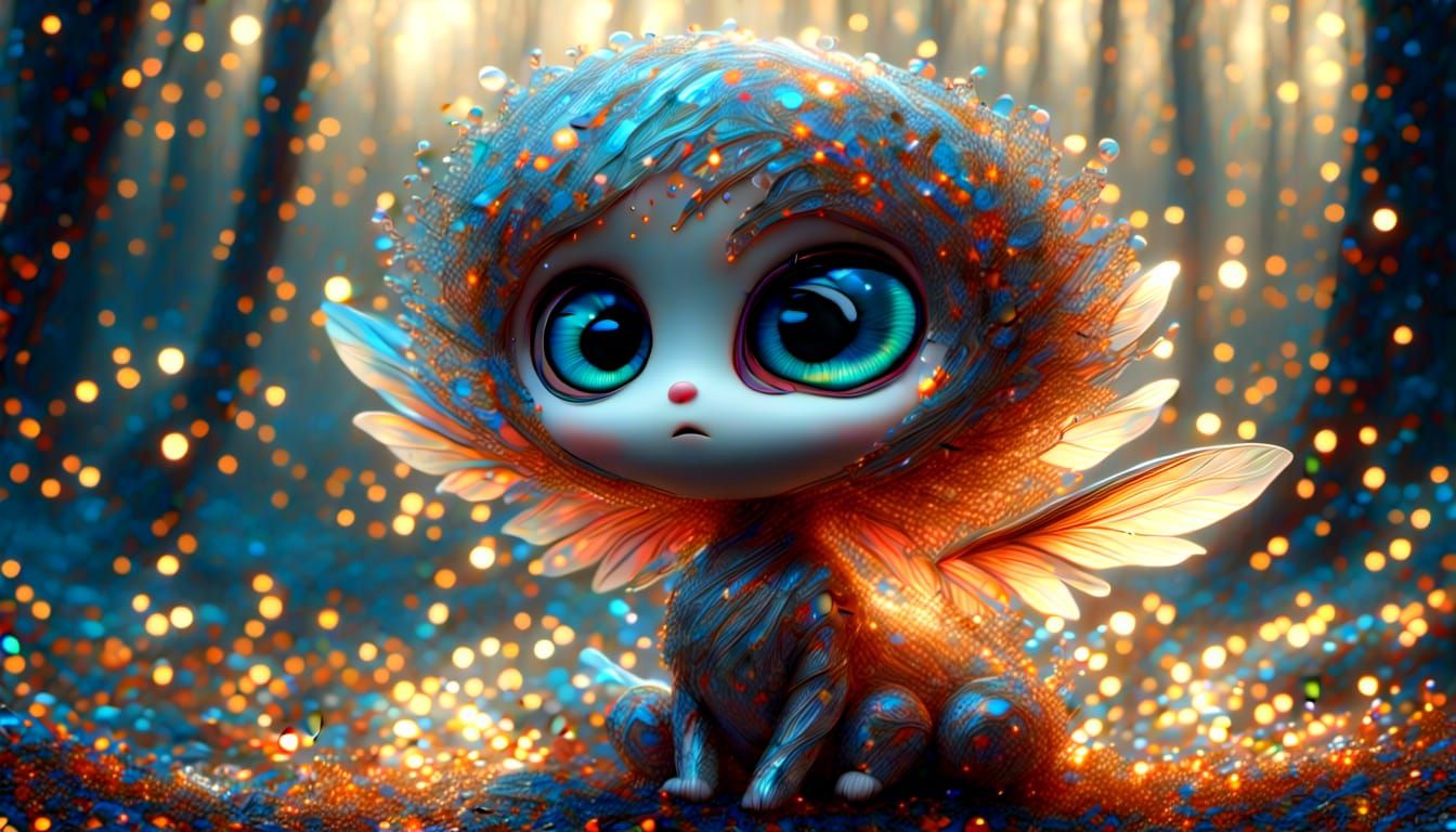 Cute Googly-Eyed Creatures with Fairy Wings