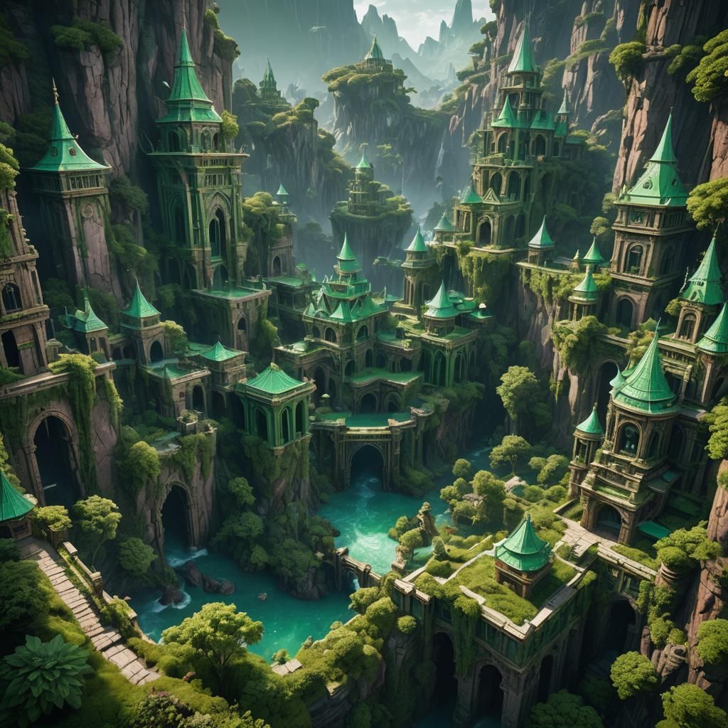 Fantastical Matte Painting in Deep Color