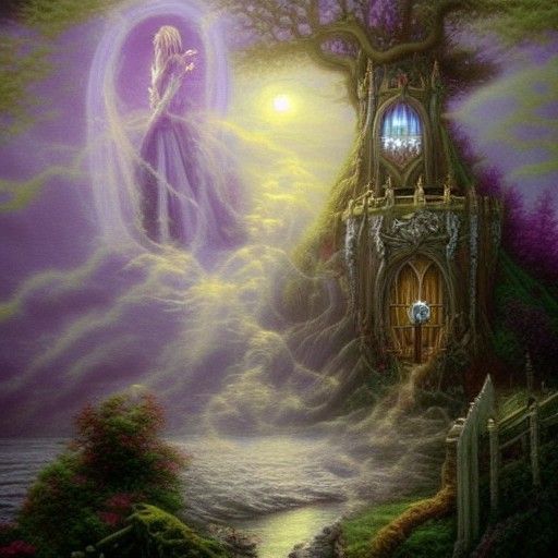 Ethereal Goblin King in a Hyperdetailed Fantasy Scene