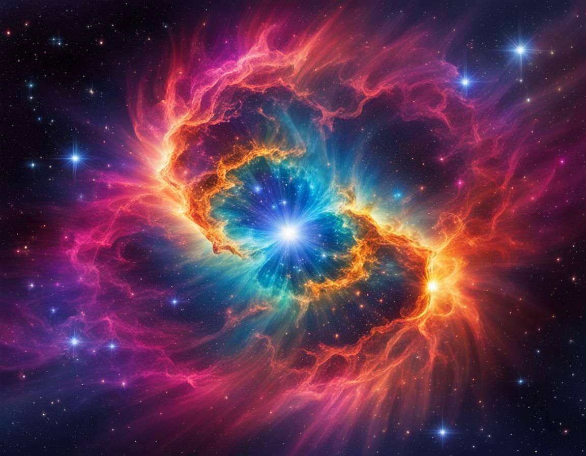 Vibrant Supernova Star Forming in Galaxy