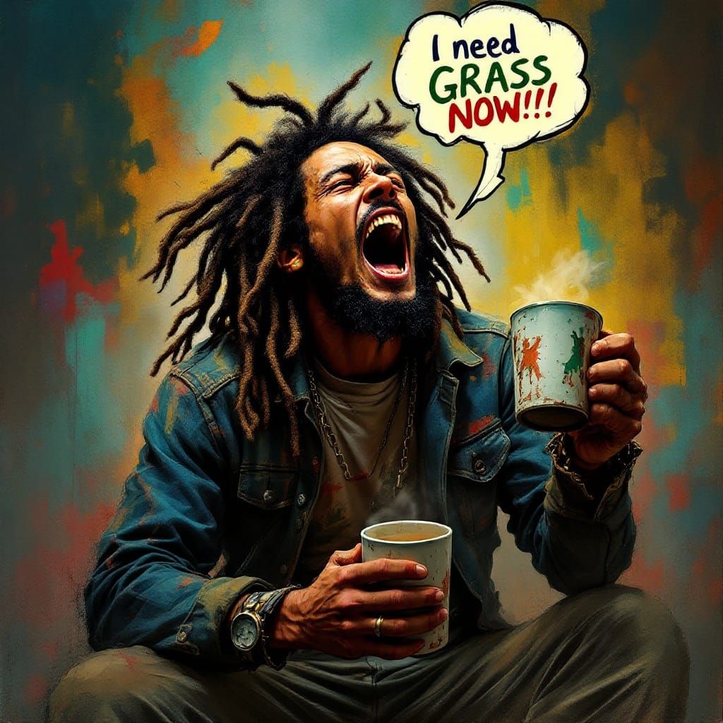 Regal Bob Marley Demands Grass in a Frenetic Visceral Realis...