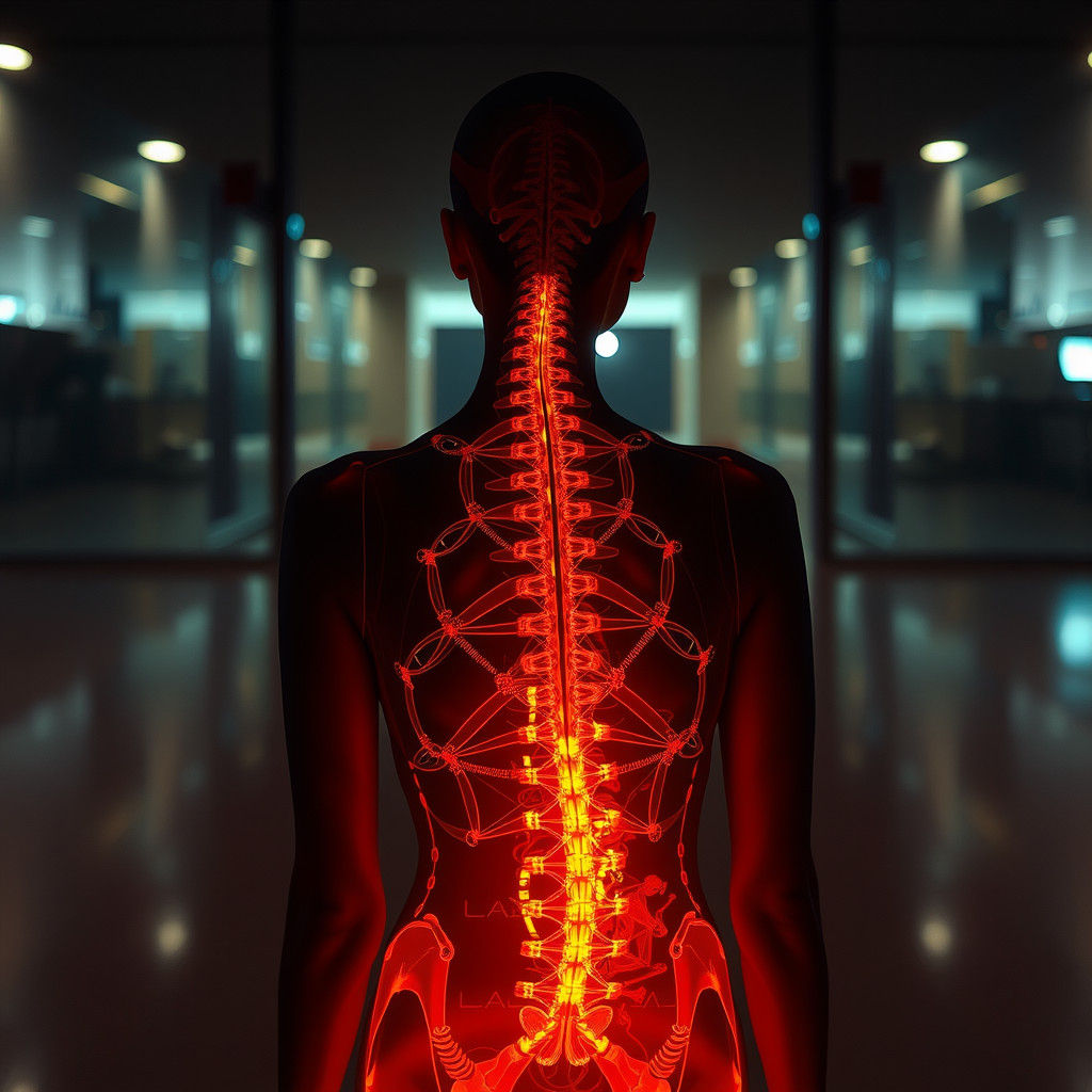 Surreal Woman in Fractal Leotard Reflects Android Aesthetic